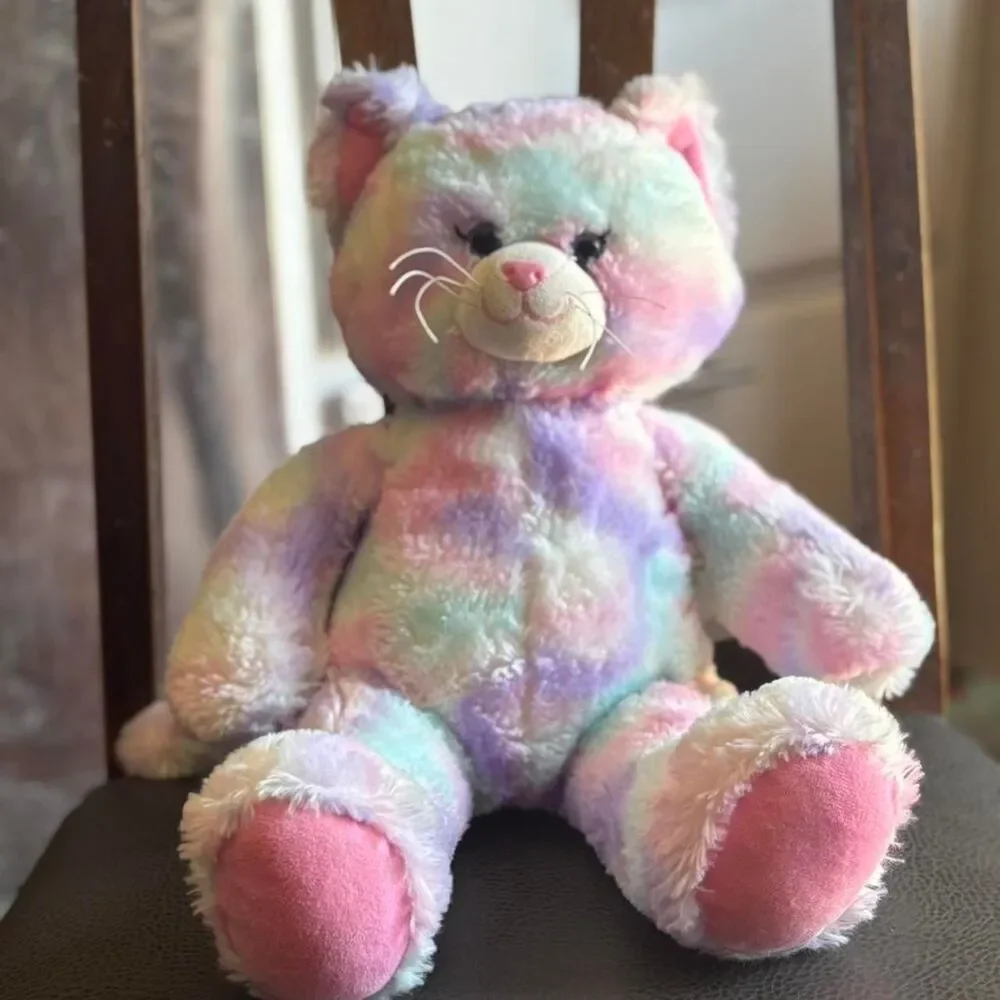 Build-A-Bear pastel swirl kitten, BABW plush cat